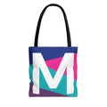 Monogram 'M' Colorblock Tote Bag — Personalized Initial L Shoulder Tote