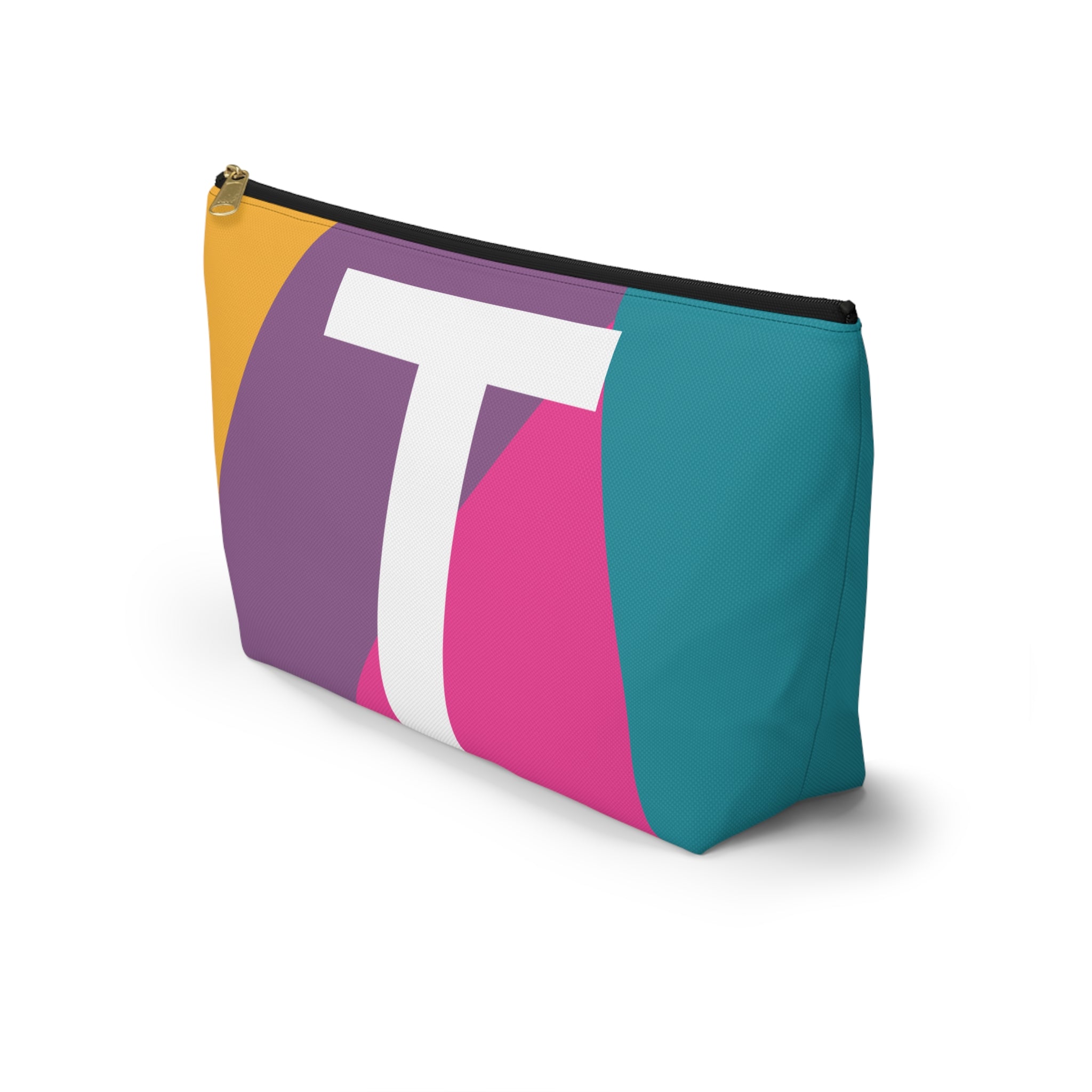 Colorblock Accessory Pouch — Monogram T T-Bottom Cosmetic Bag