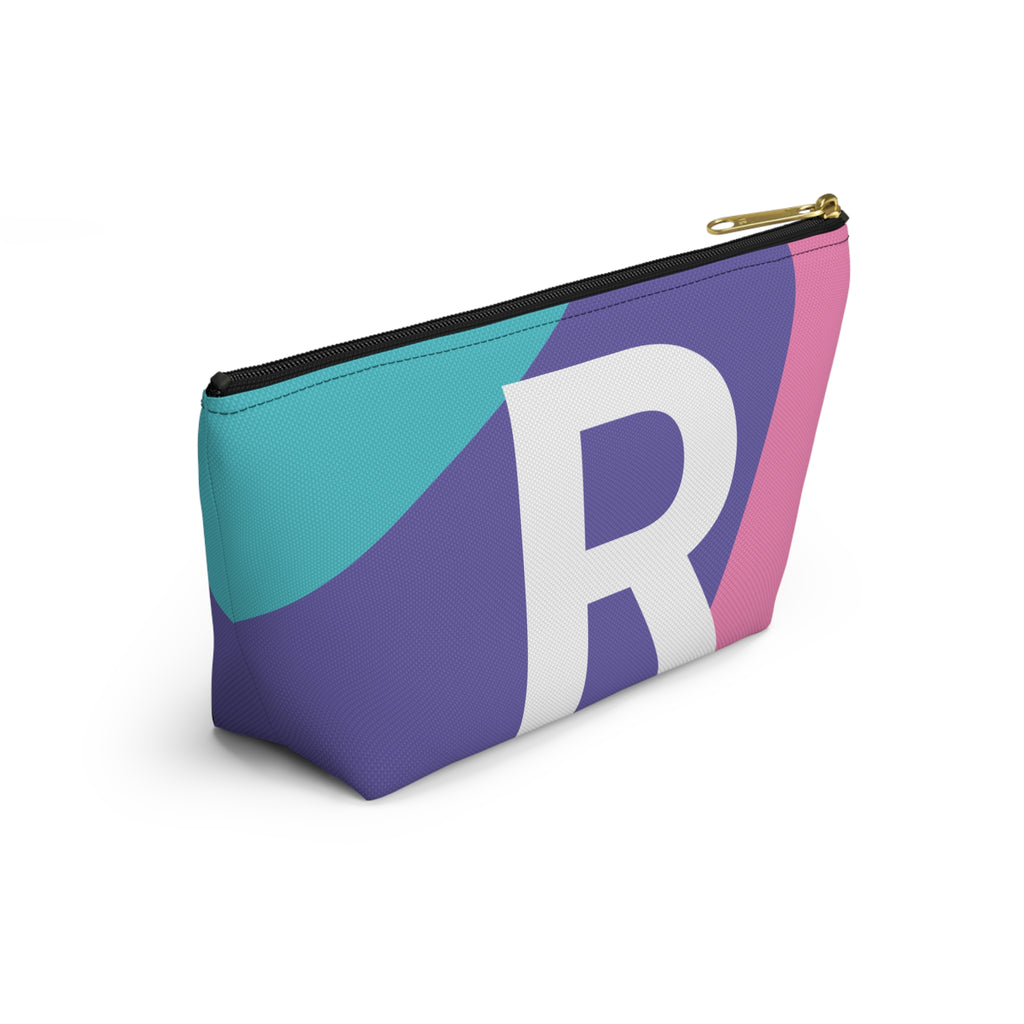 Colorblock Accessory Pouch — Monogram R T-Bottom Cosmetic Bag