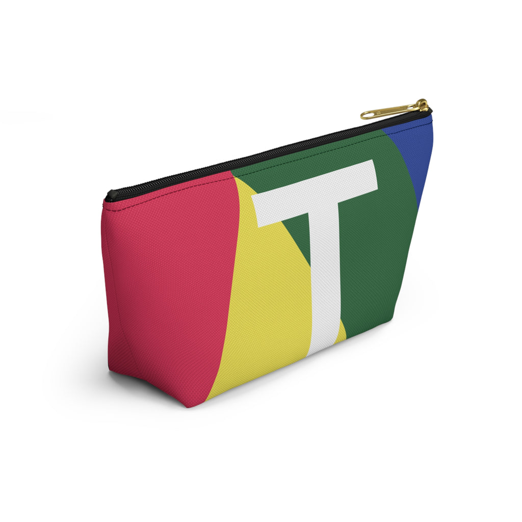 Colorblock Accessory Pouch — Monogram T T-Bottom Cosmetic Bag