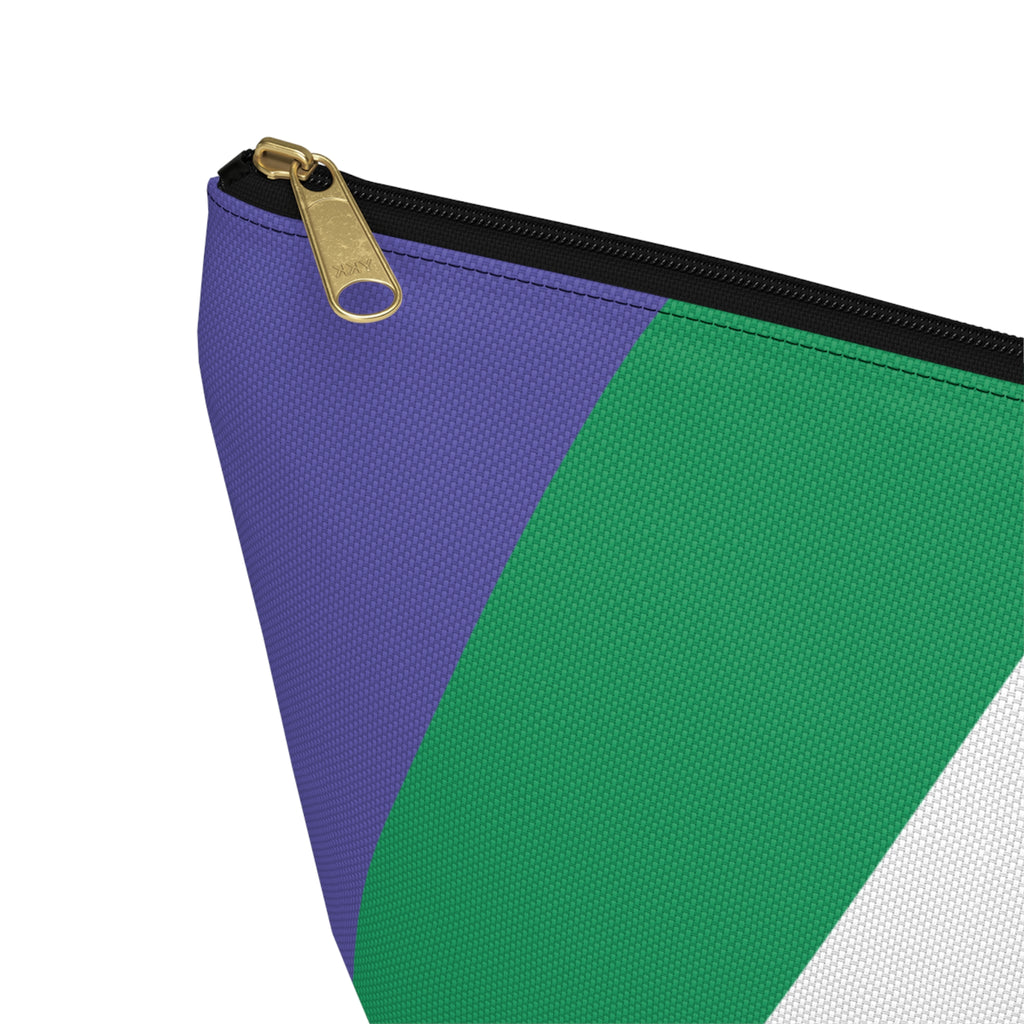 Initials Colorblock Accessory Pouch — Monogram A T-Bottom Cosmetic Bag