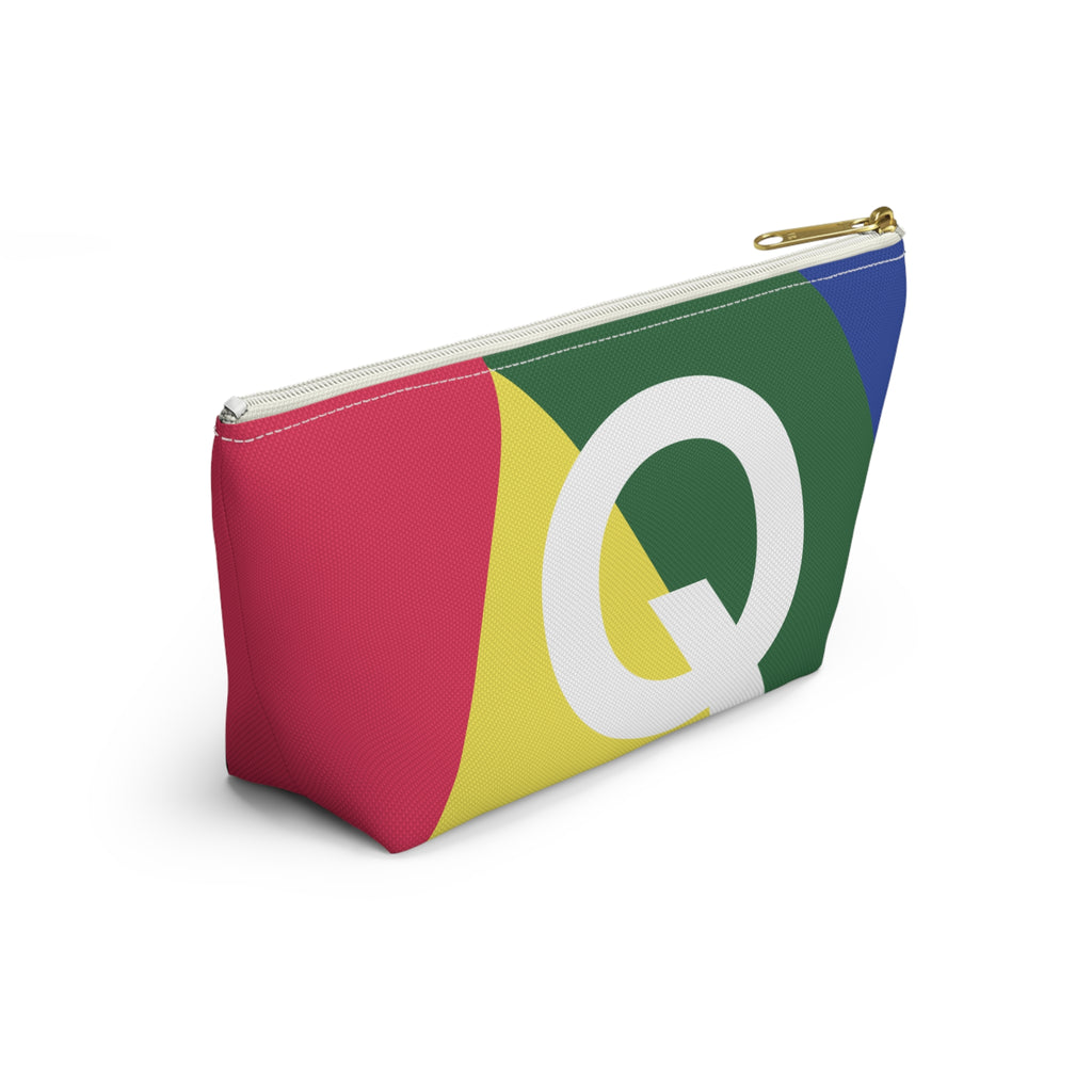 Colorblock Accessory Pouch — Monogram Q T-Bottom Cosmetic Bag