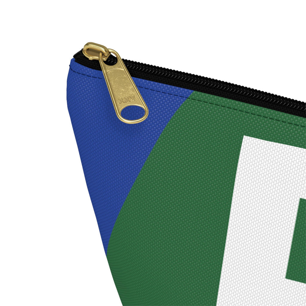 Colorblock Accessory Pouch — Monogram R T-Bottom Cosmetic Bag