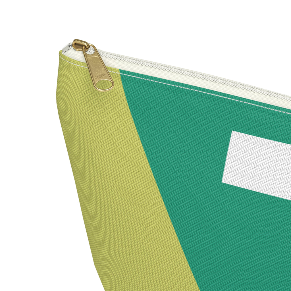 Initials Colorblock Accessory Pouch — Monogram Z T-Bottom Cosmetic Bag