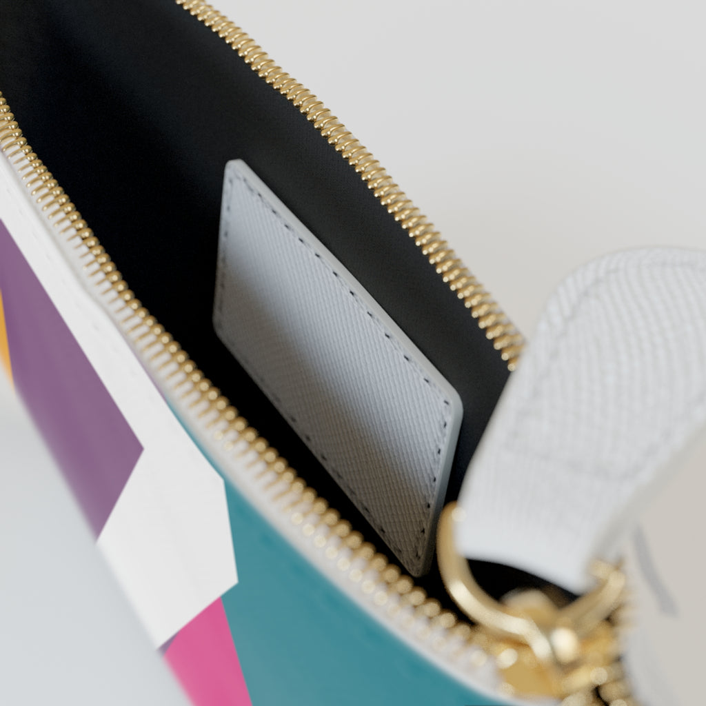 Initial Z Mini Clutch — Colorblock Monogram Wristlet Wallet