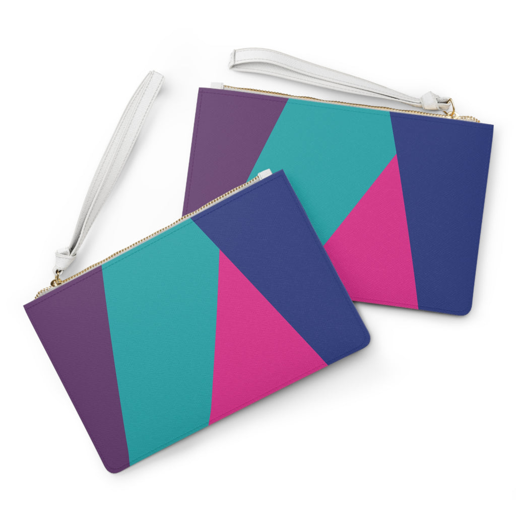 Retro Colorblock Clutch Bag | 80s & 90s Inspired