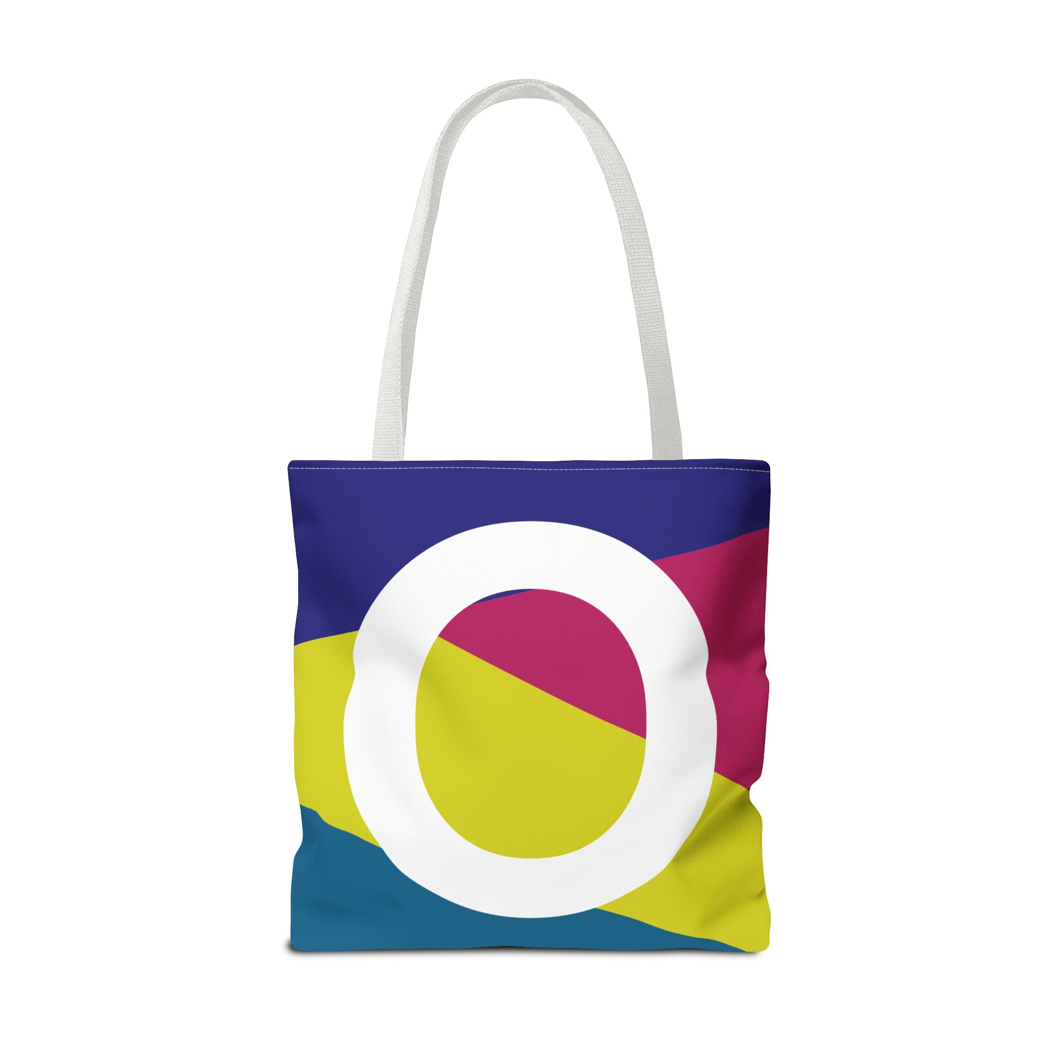 Monogram 'O' Colorblock Tote Bag — Personalized Initial O Shoulder Tote