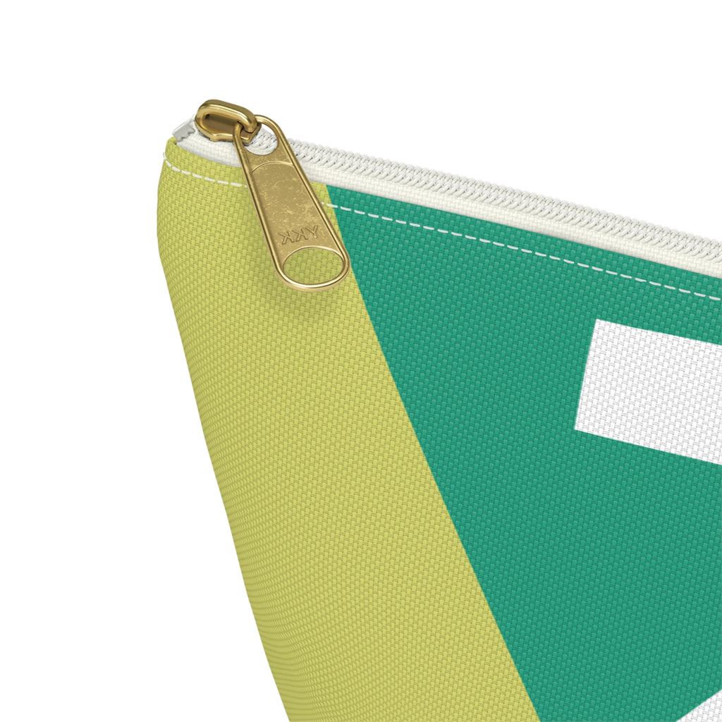 Initials Colorblock Accessory Pouch — Monogram Z T-Bottom Cosmetic Bag