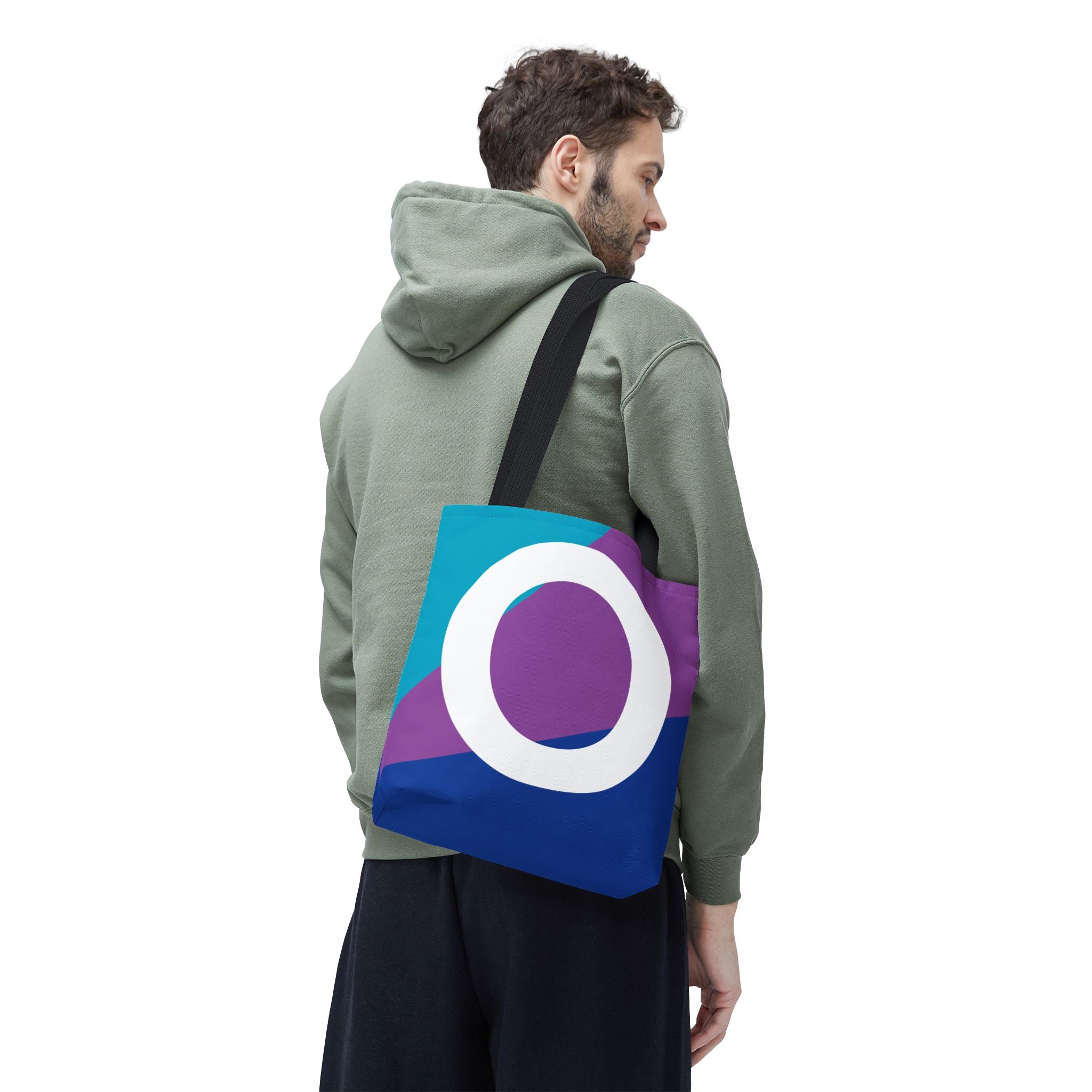 Monogram 'O' Colorblock Tote Bag — Personalized Initial O Shoulder Tote