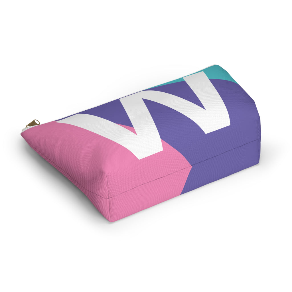 Colorblock Accessory Pouch — Monogram W T-Bottom Cosmetic Bag