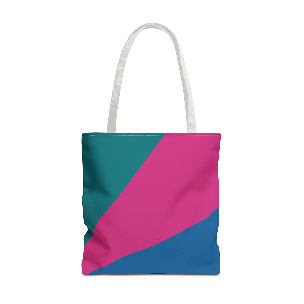 Retro 80s & 90s Inspired Color Block Tote Bag | Stylish Everyday Canvas Shoulder Bag