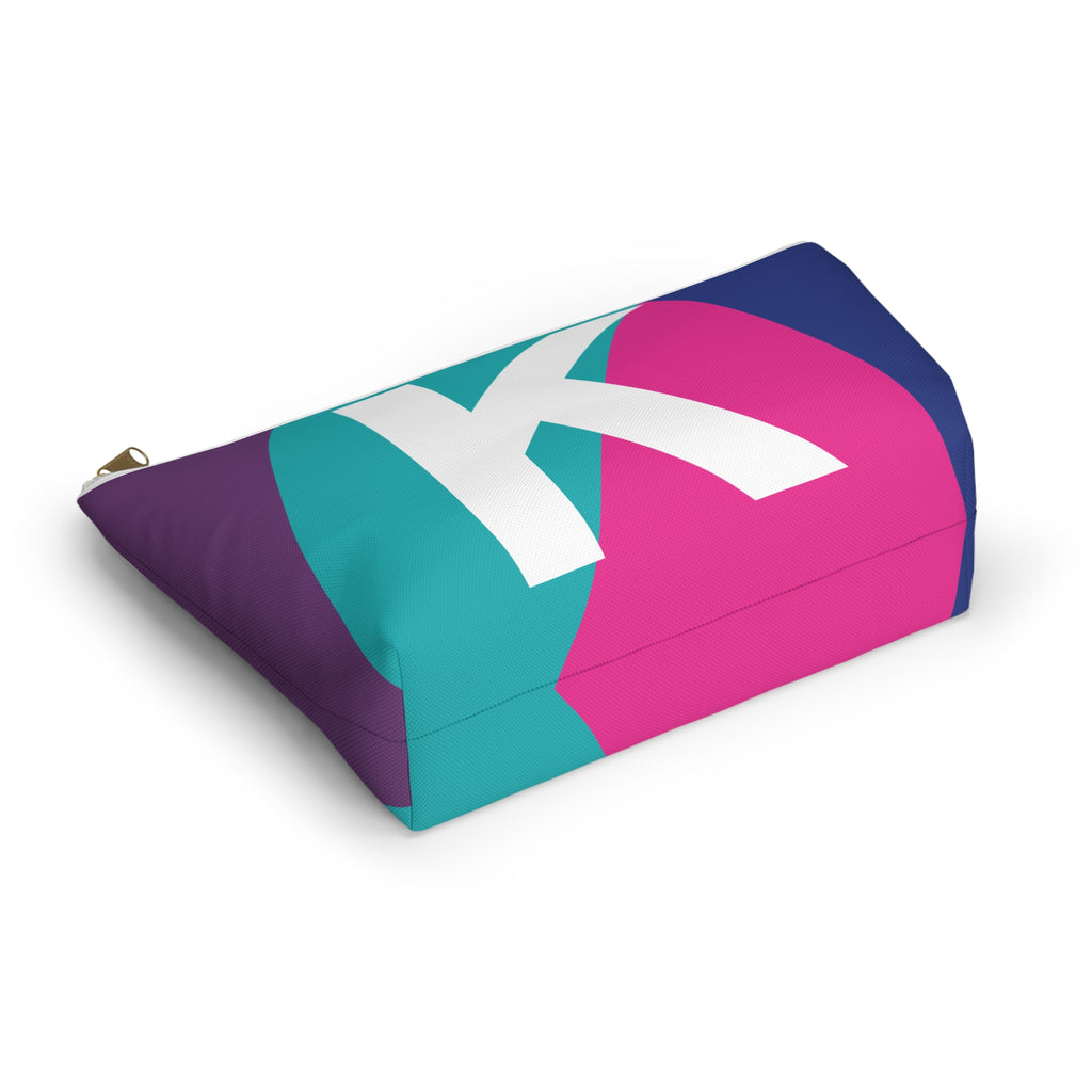 Colorblock Accessory Pouch — Monogram K T-Bottom Cosmetic Bag