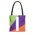 Monogram 'I' Colorblock Tote Bag — Personalized Initial I Shoulder Tote