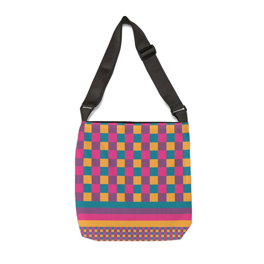 Colorblock Geometric Tote Bag