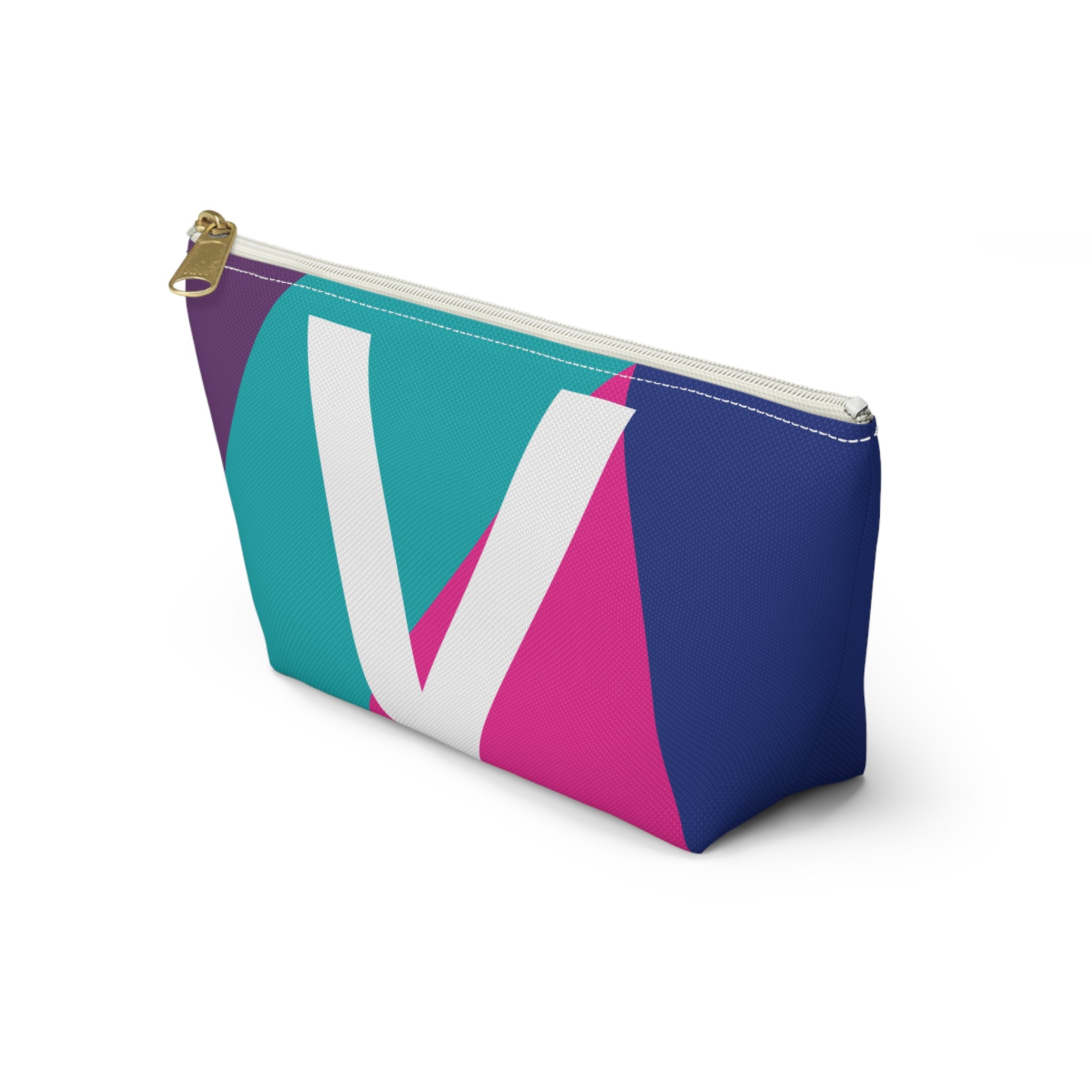 Colorblock Accessory Pouch — Monogram V T-Bottom Cosmetic Bag