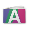 Monogram 'A' Colorblock Clutch Bag — Bold Geometric Wristlet for Everyday & Gifts