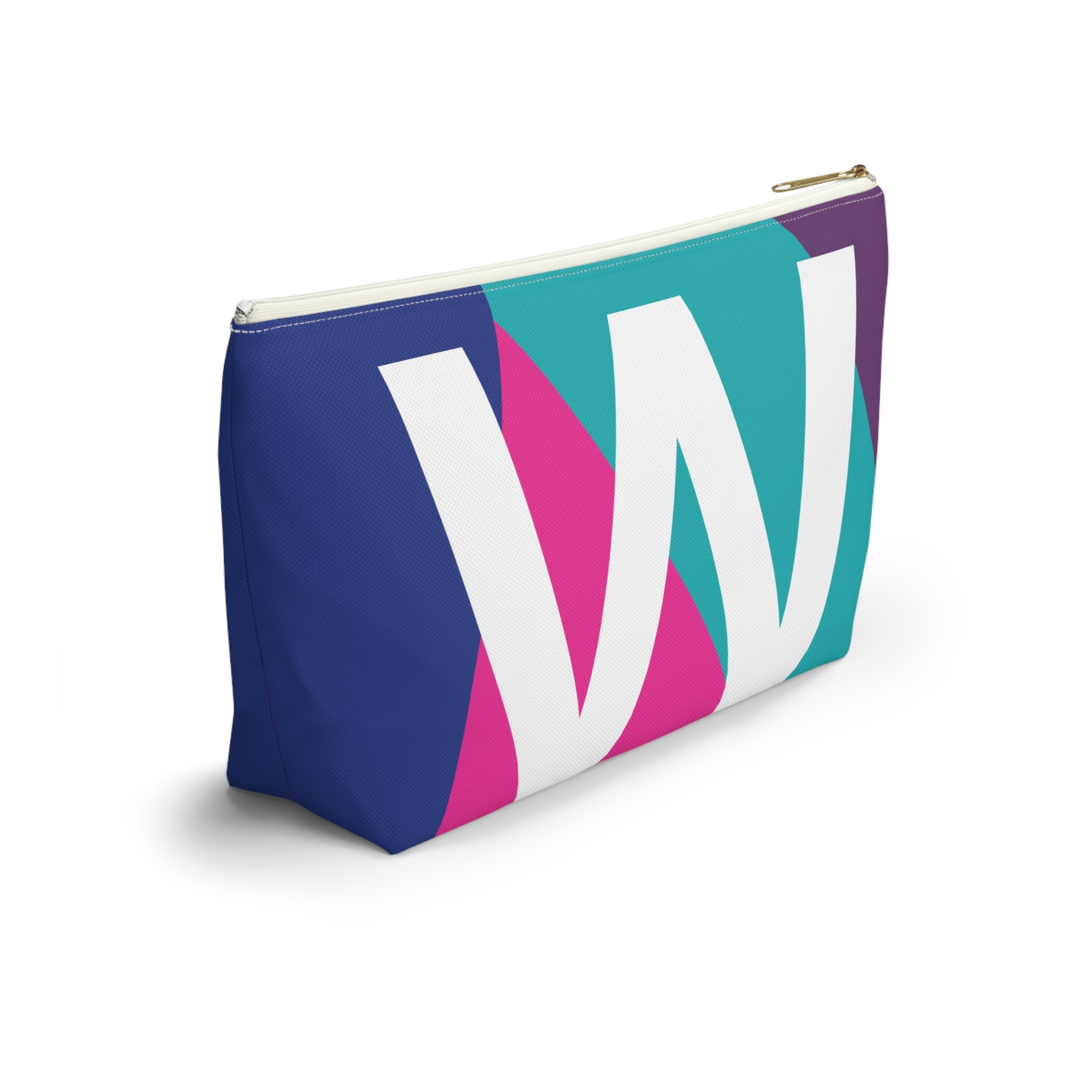 Colorblock Accessory Pouch — Monogram W T-Bottom Cosmetic Bag