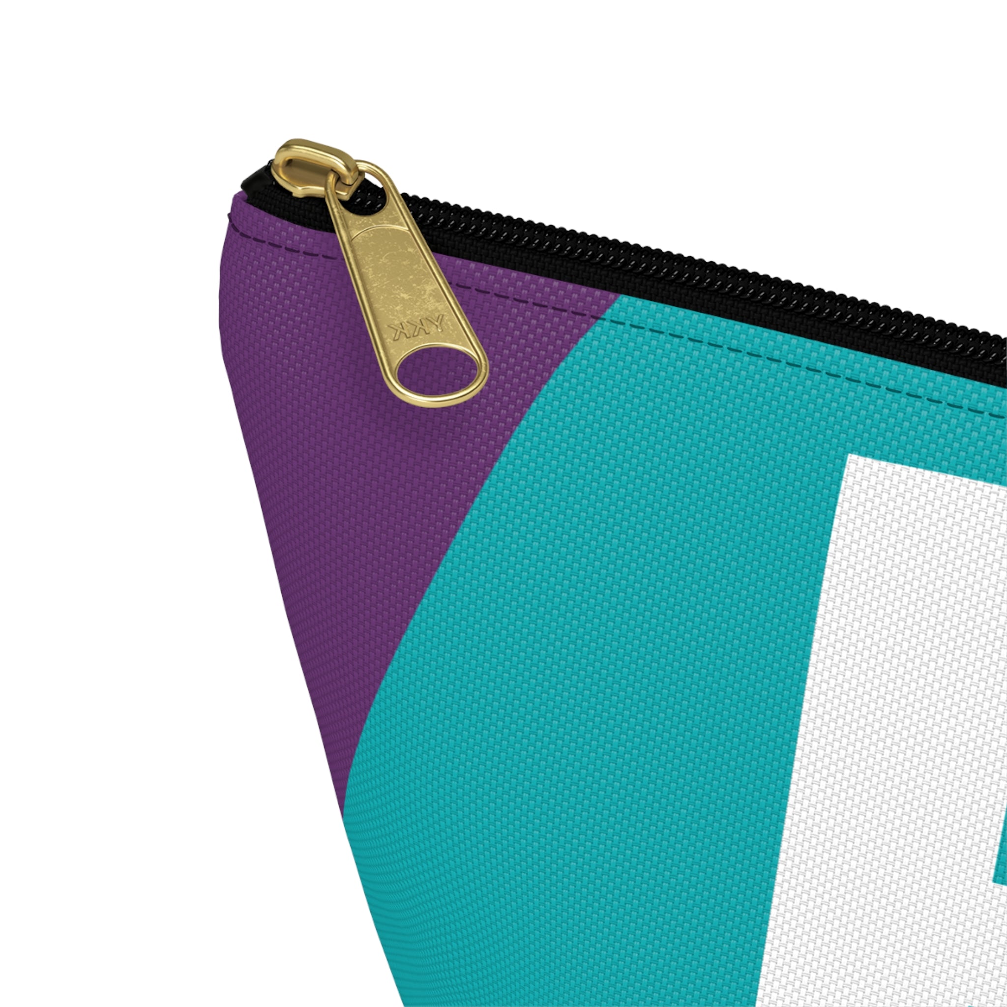 Initials Colorblock Accessory Pouch — Monogram E T-Bottom Cosmetic Bag