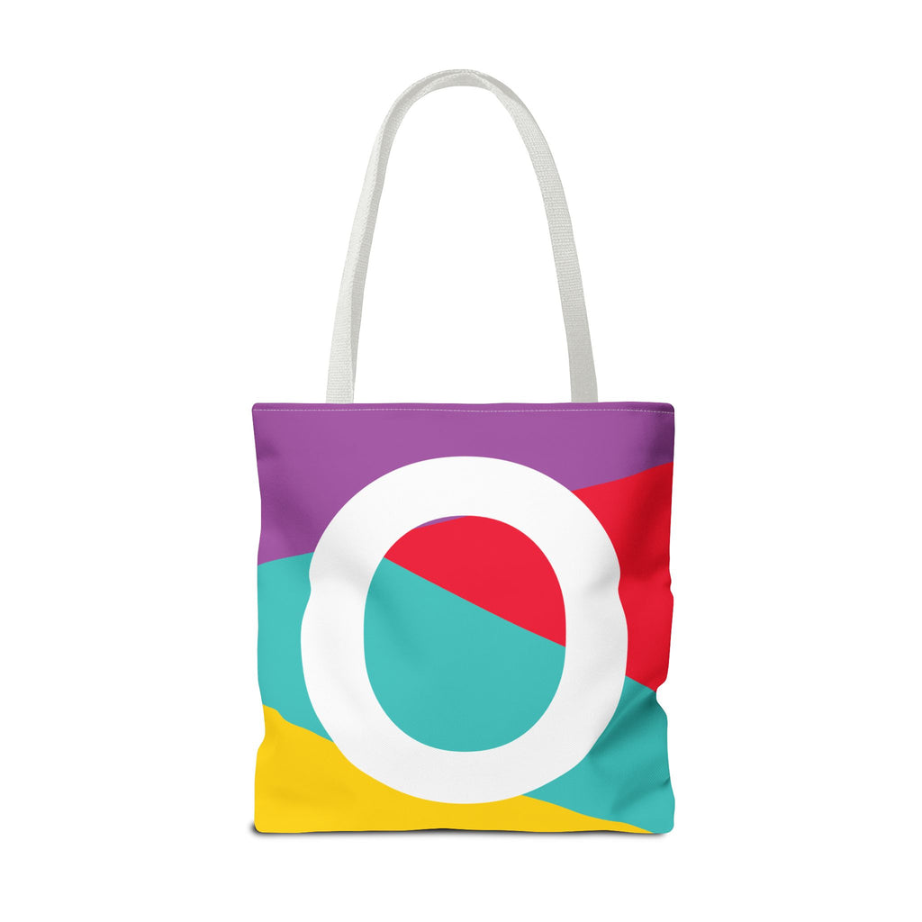 Monogram 'O' Colorblock Tote Bag — Personalized Initial O Shoulder Tote
