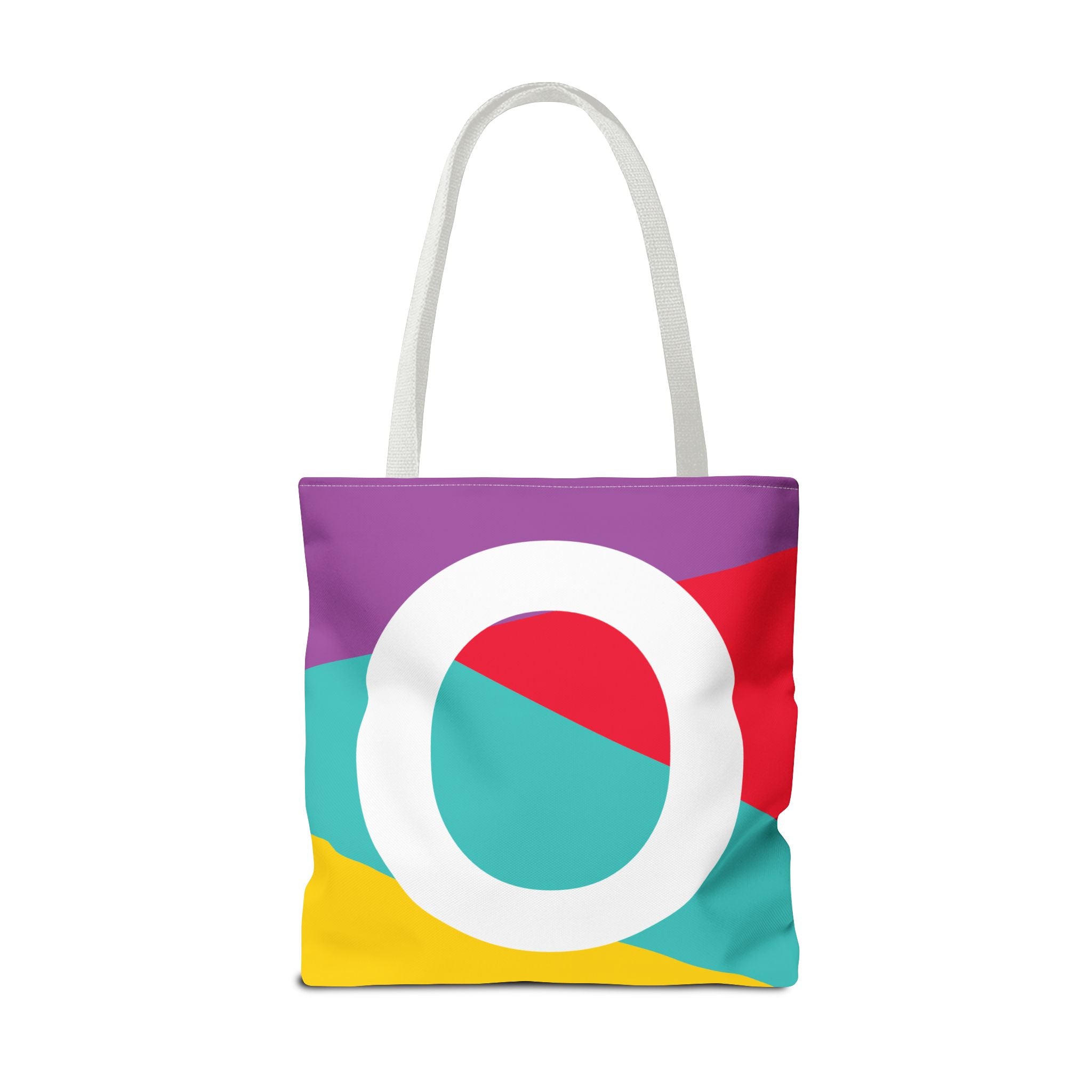 Monogram 'O' Colorblock Tote Bag — Personalized Initial O Shoulder Tote