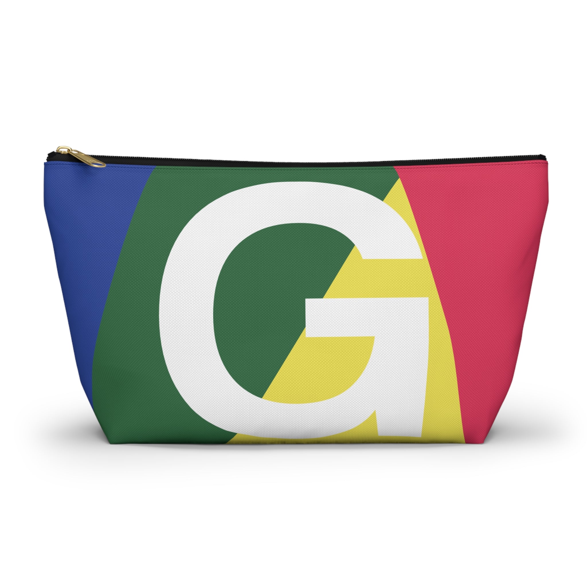 Initials Colorblock Accessory Pouch — Monogram G T-Bottom Cosmetic Bag
