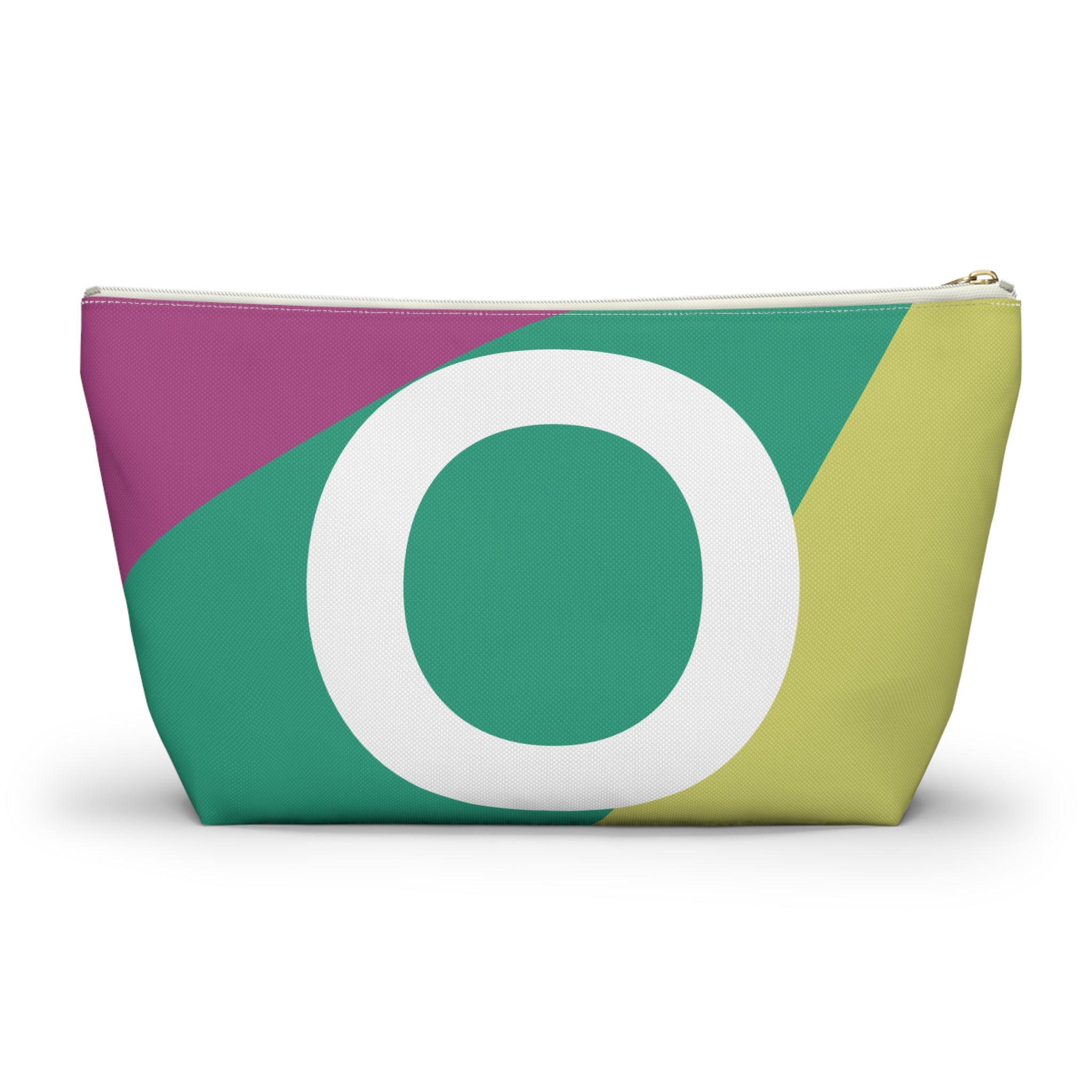 Initials Colorblock Accessory Pouch — Monogram O T-Bottom Cosmetic Bag