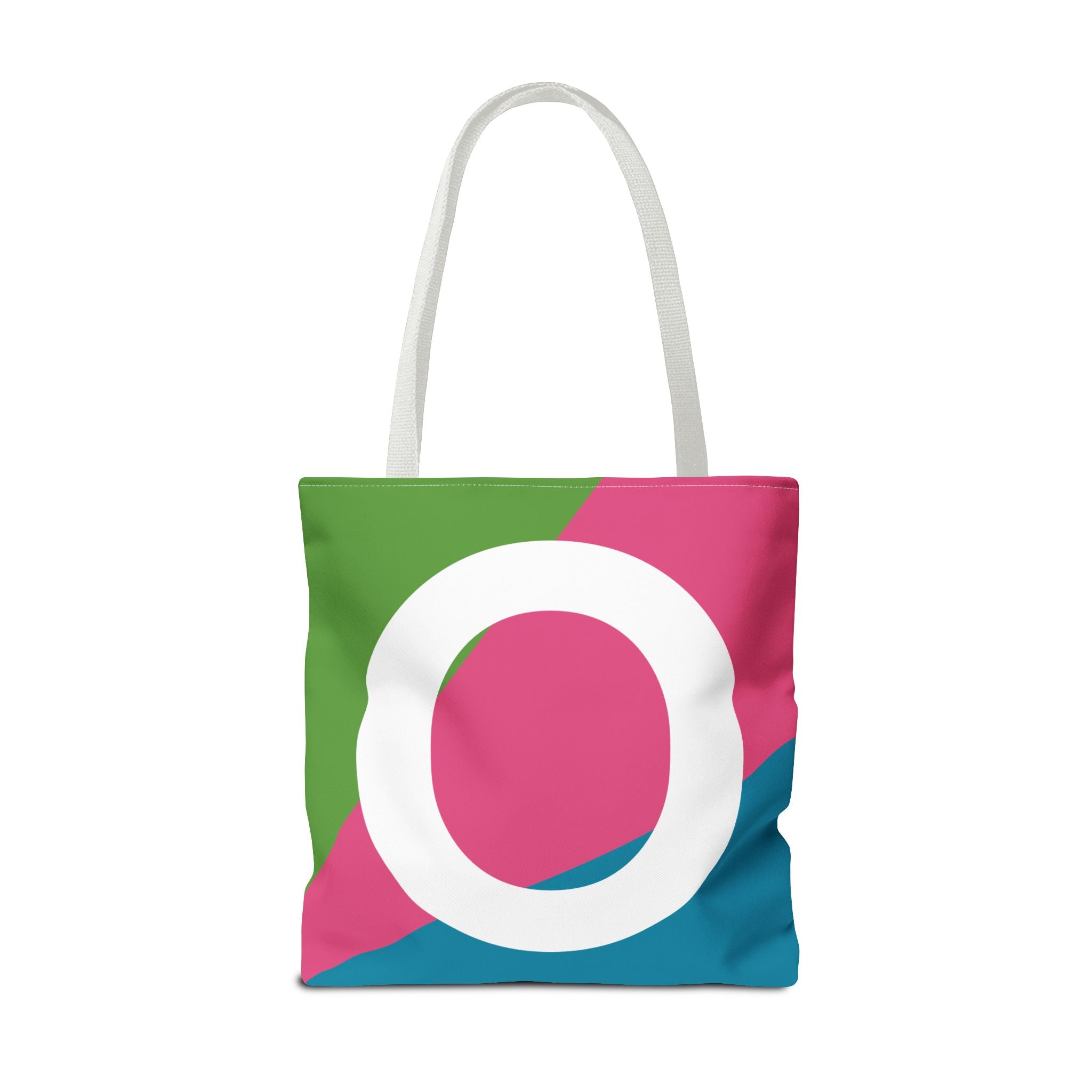 Monogram 'O' Colorblock Tote Bag — Personalized Initial O Shoulder Tote