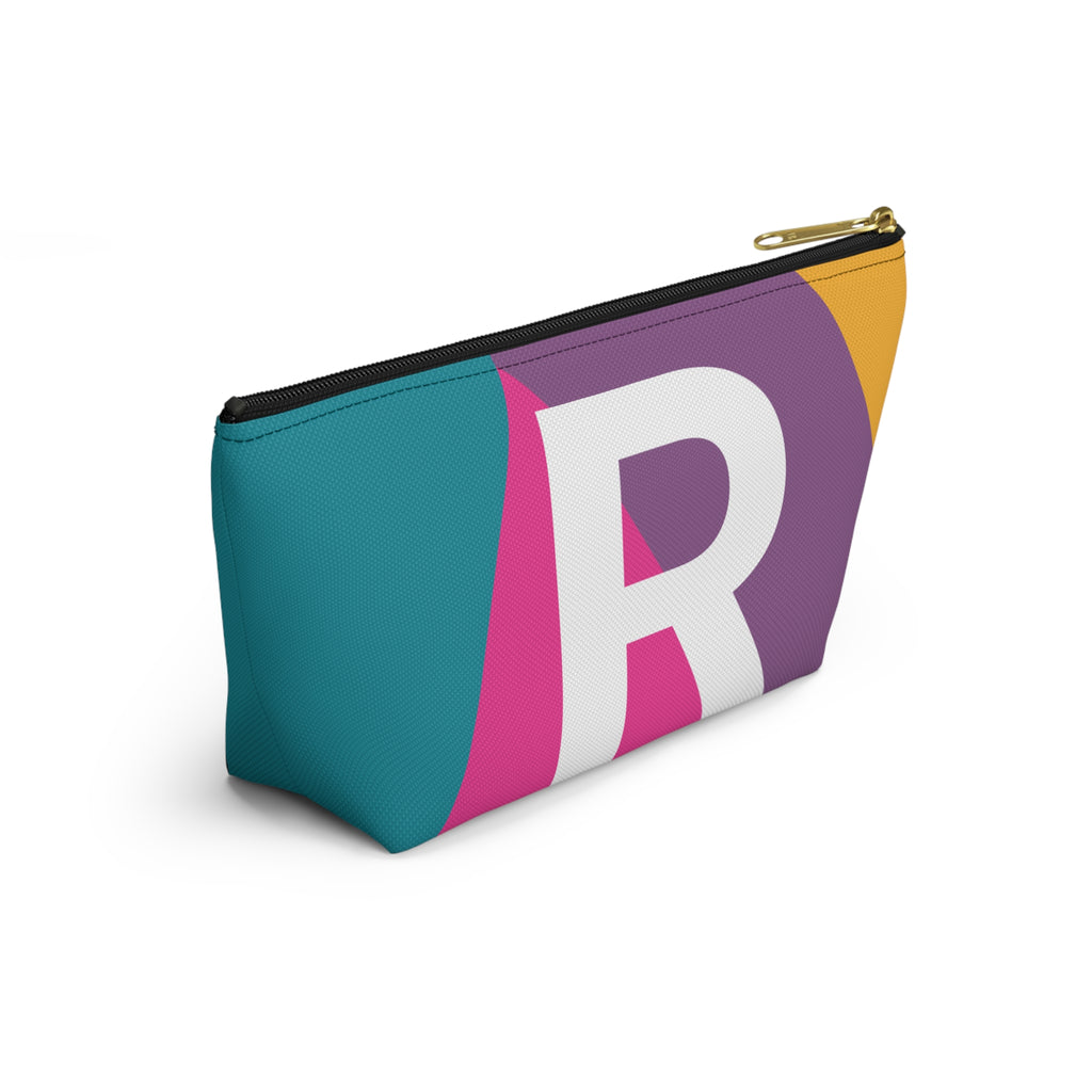 Colorblock Accessory Pouch — Monogram R T-Bottom Cosmetic Bag