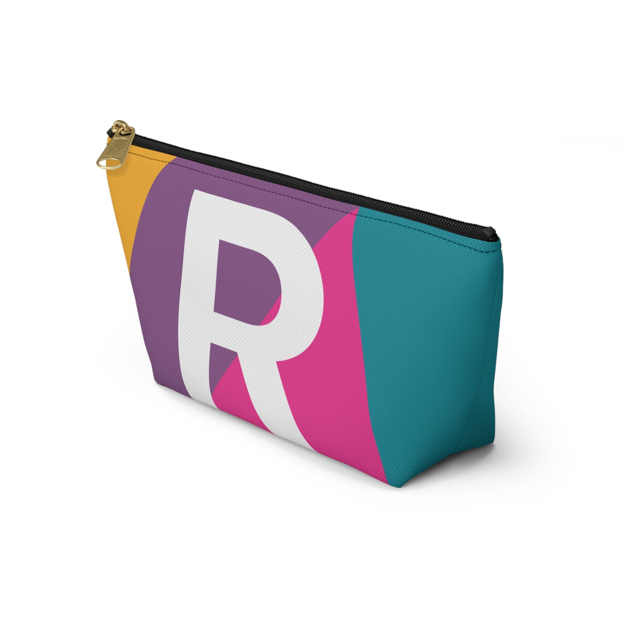 Colorblock Accessory Pouch — Monogram R T-Bottom Cosmetic Bag
