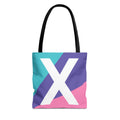Monogram 'X' Colorblock Tote Bag — Personalized Initial X Shoulder Tote