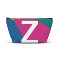 Initials Colorblock Accessory Pouch — Monogram Z T-Bottom Cosmetic Bag