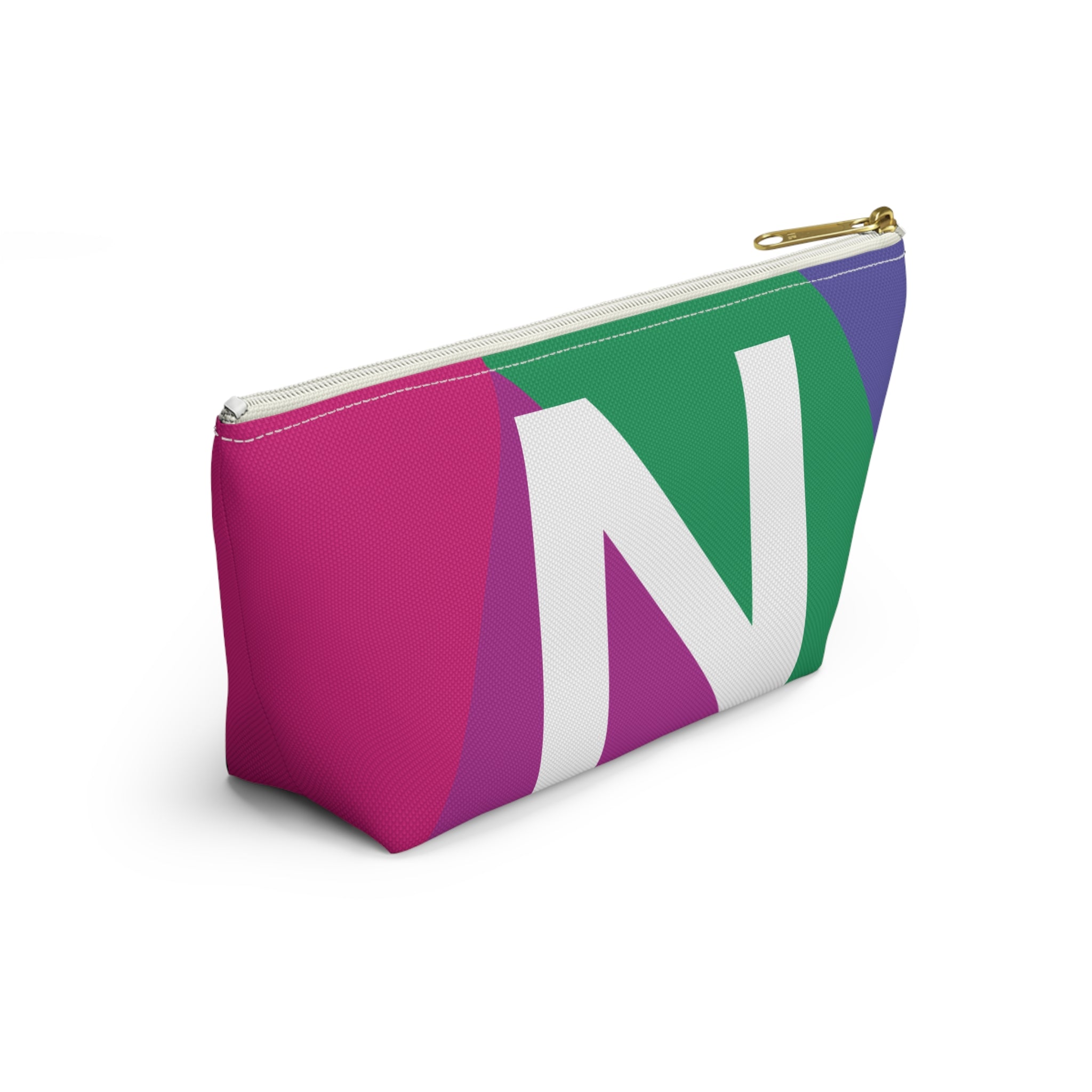 Initials Colorblock Accessory Pouch — Monogram N T-Bottom Cosmetic Bag
