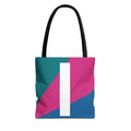 Monogram 'I' Colorblock Tote Bag — Personalized Initial I Shoulder Tote