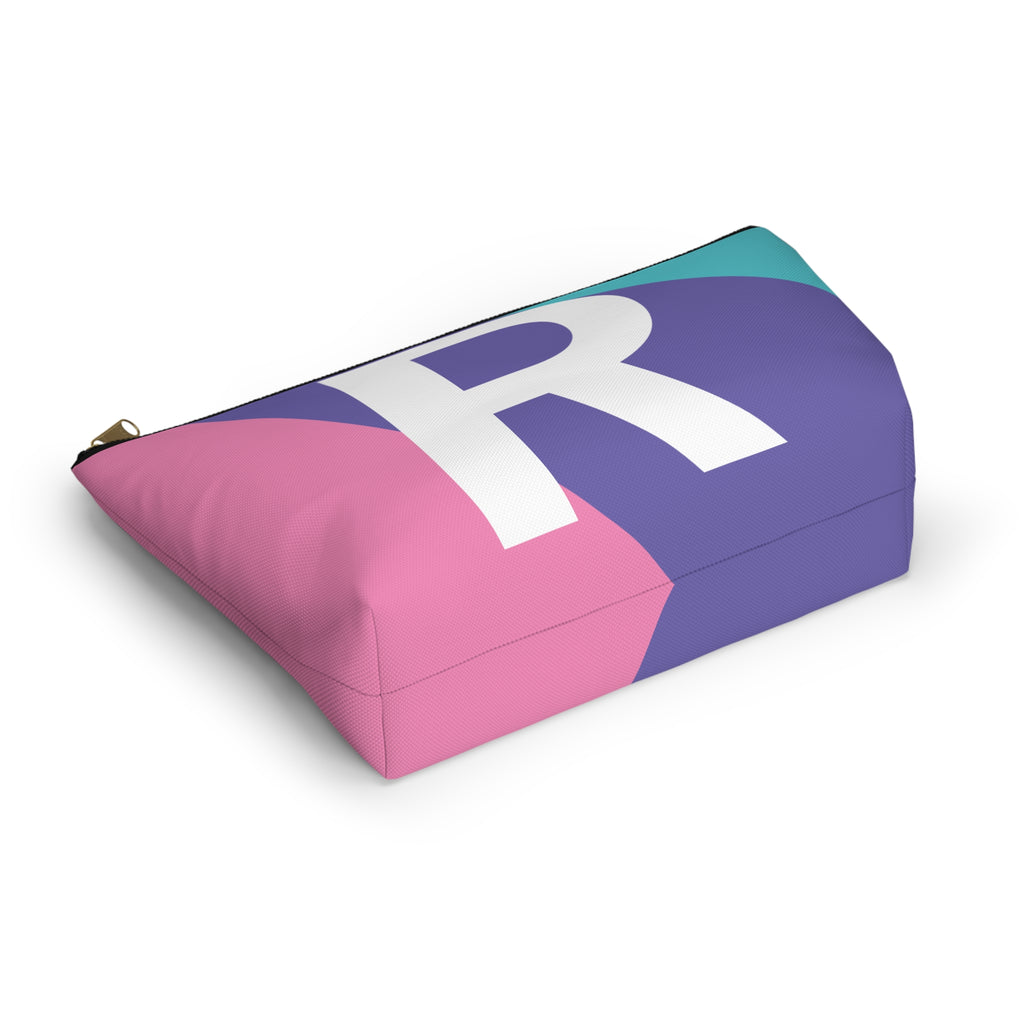 Colorblock Accessory Pouch — Monogram R T-Bottom Cosmetic Bag