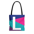 Monogram 'L' Colorblock Tote Bag — Personalized Initial L Shoulder Tote