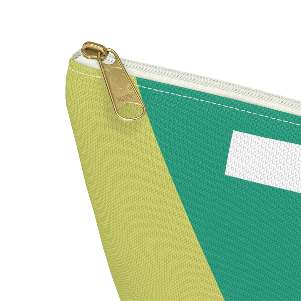 Initials Colorblock Accessory Pouch — Monogram T T-Bottom Cosmetic Bag