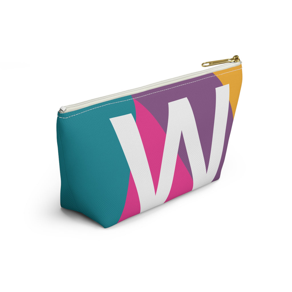Colorblock Accessory Pouch — Monogram W T-Bottom Cosmetic Bag