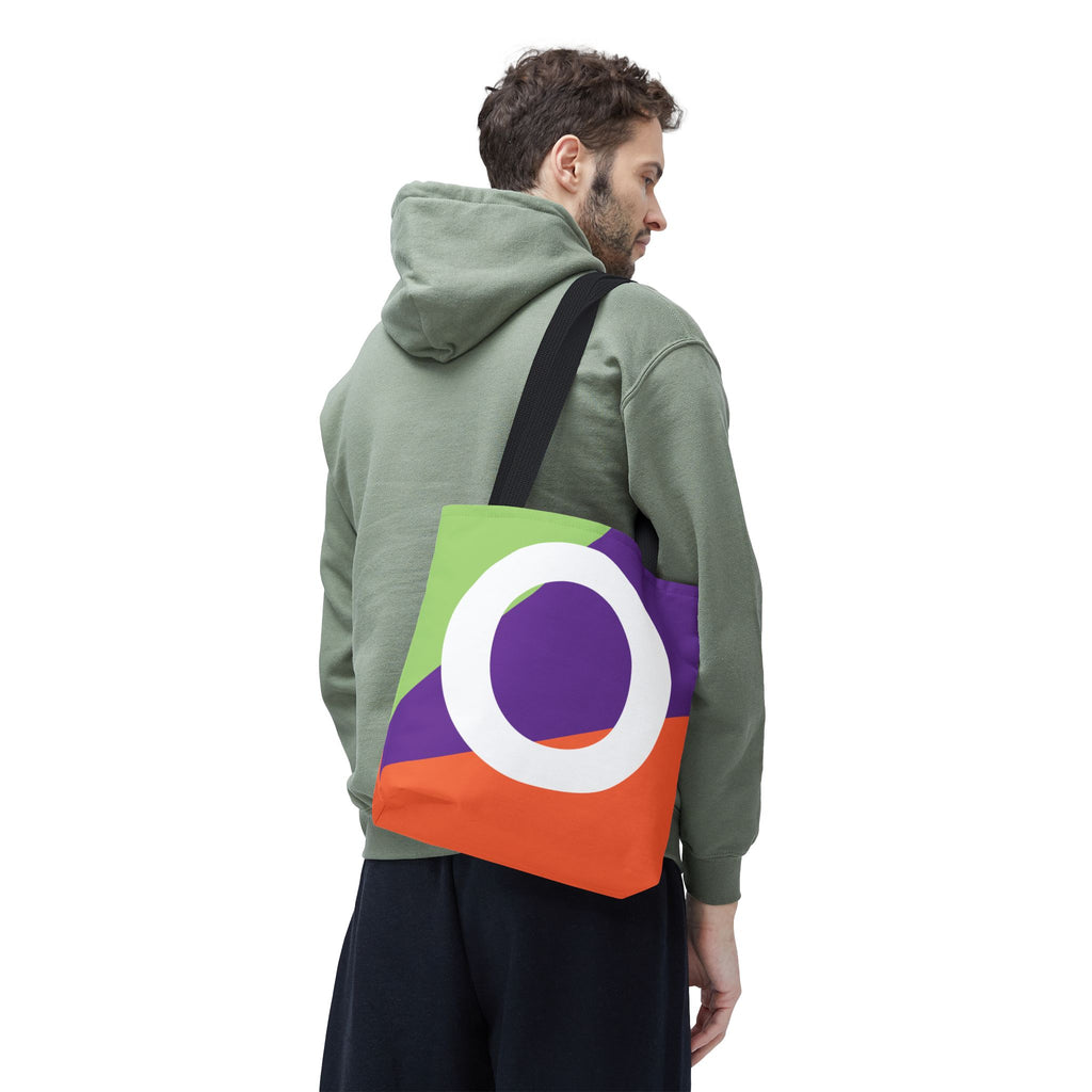 Monogram 'O' Colorblock Tote Bag — Personalized Initial O Shoulder Tote