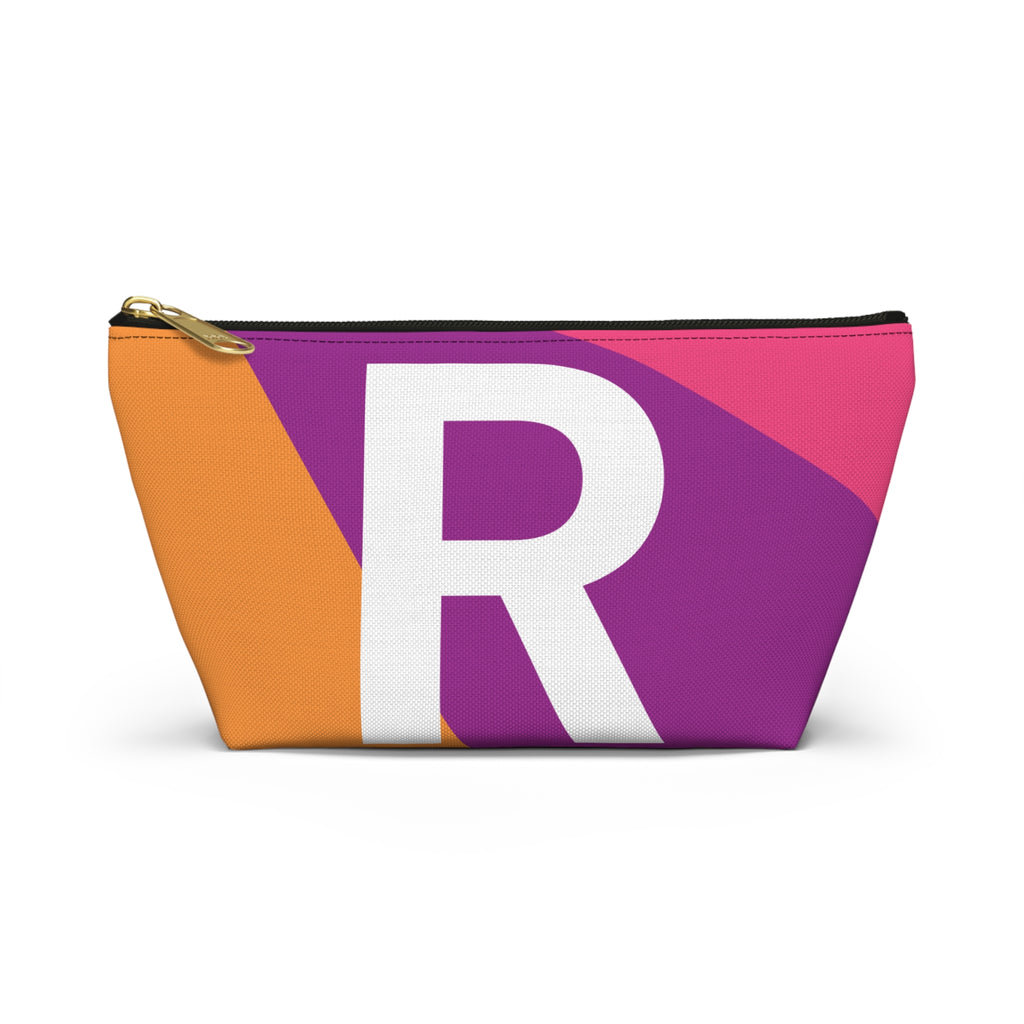 Colorblock Accessory Pouch — Monogram R T-Bottom Cosmetic Bag
