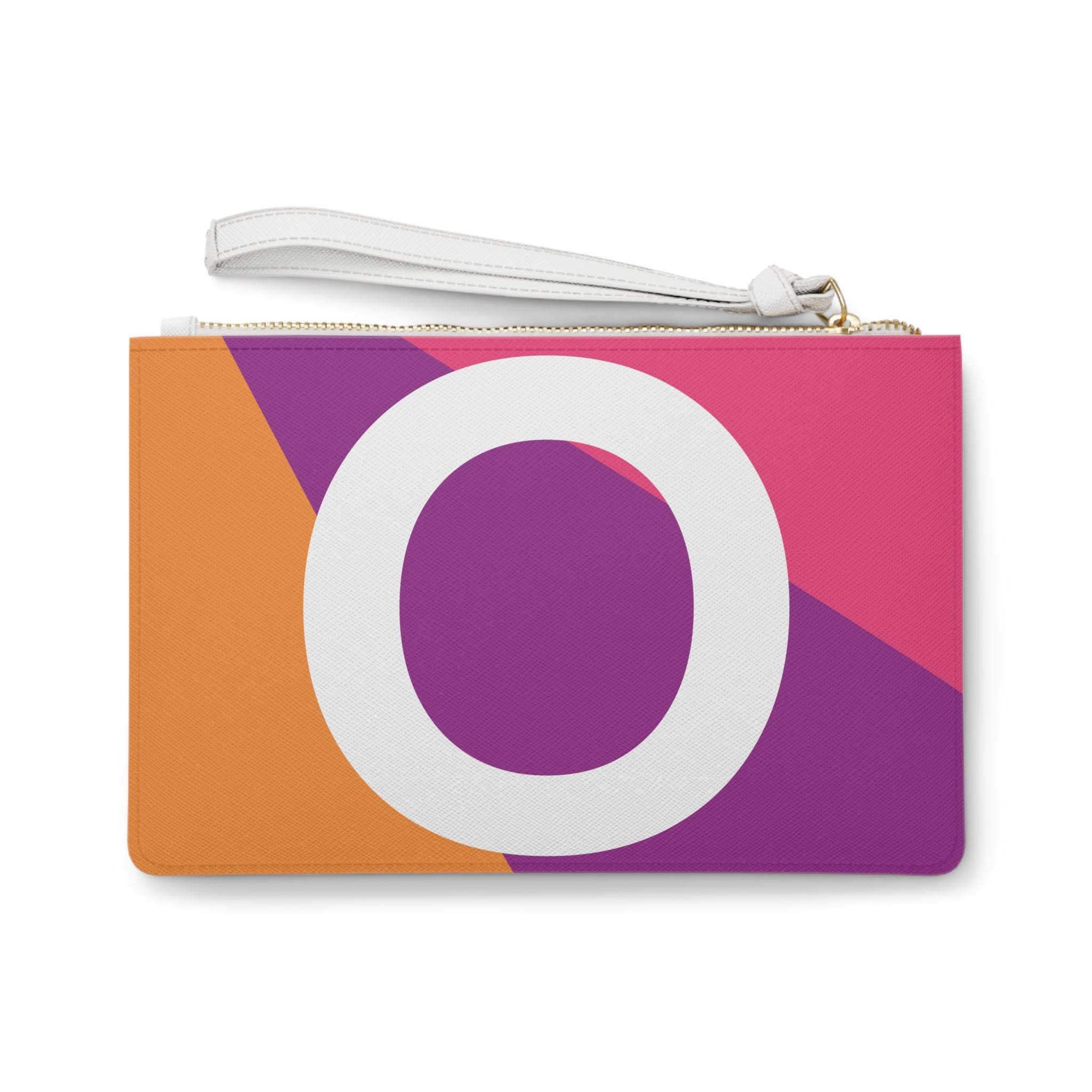 Monogram 'O' Colorblock Clutch Bag — Bold Geometric Wristlet for Everyday & Gifts