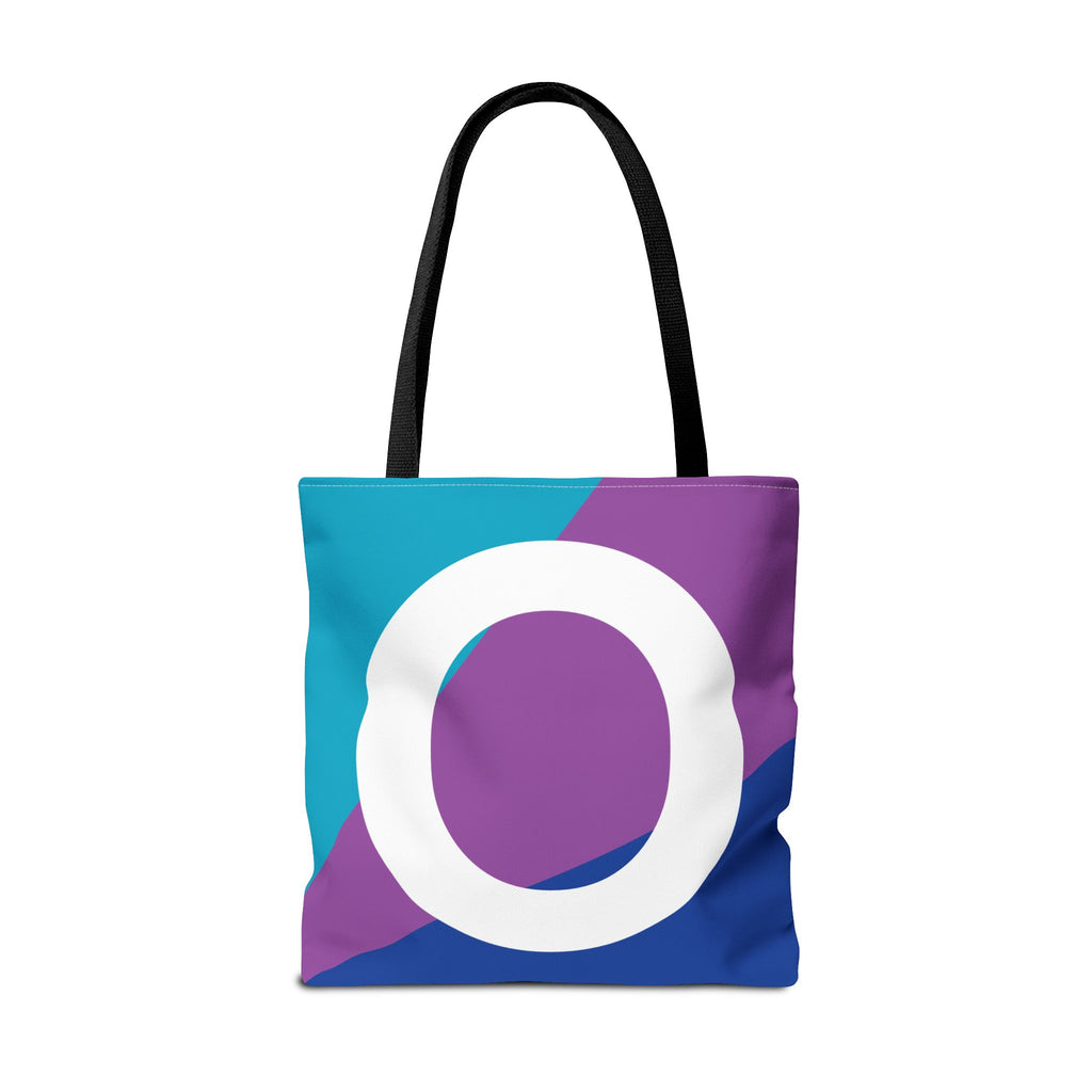 Monogram 'O' Colorblock Tote Bag — Personalized Initial O Shoulder Tote