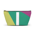 Initials Colorblock Accessory Pouch — Monogram I T-Bottom Cosmetic Bag