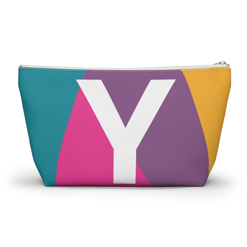Colorblock Accessory Pouch — Monogram Y T-Bottom Cosmetic Bag