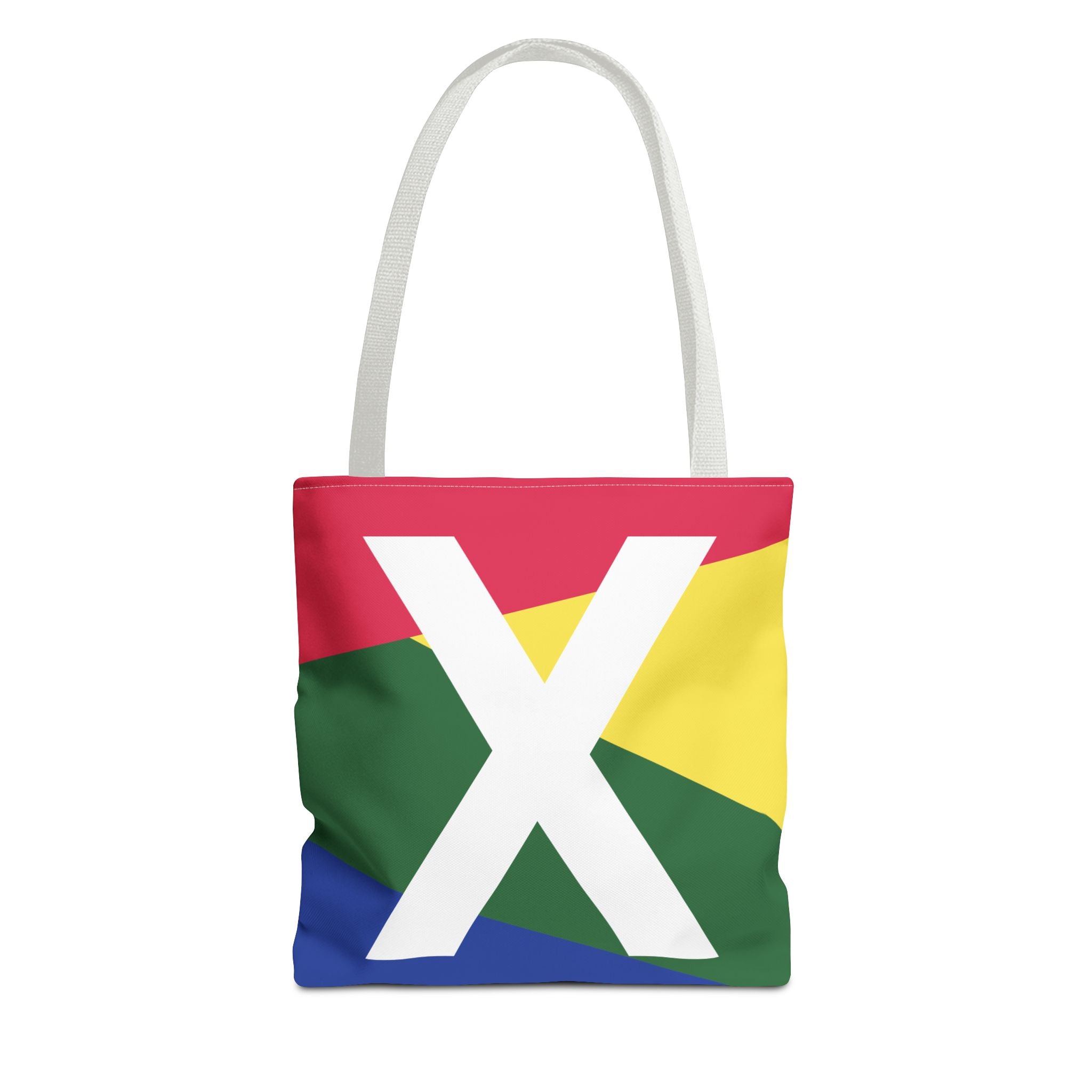 Monogram 'X' Colorblock Tote Bag — Personalized Initial X Shoulder Tote