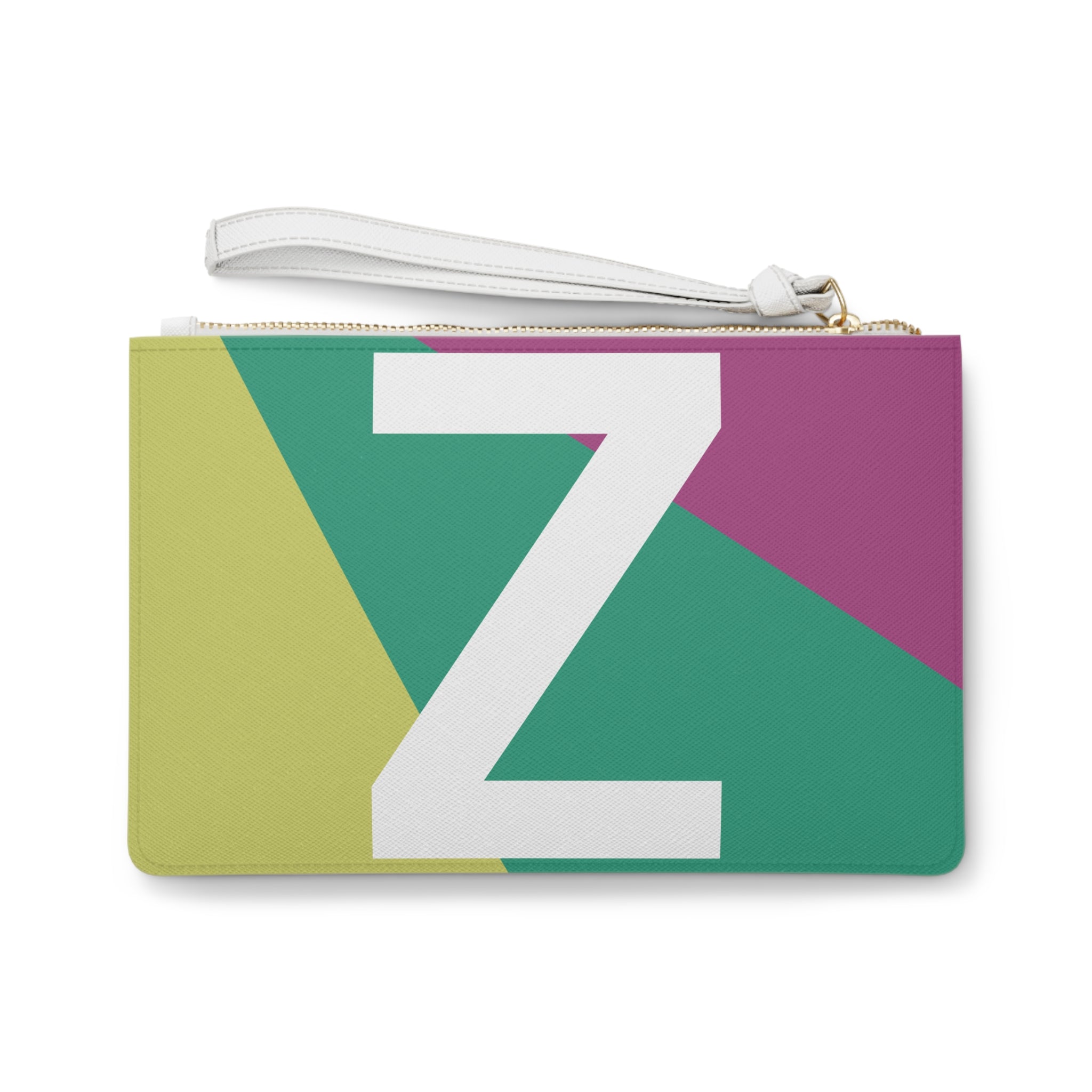 Monogram 'Z' Colorblock Clutch Bag — Bold Geometric Wristlet for Everyday & Gifts
