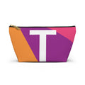 Colorblock Accessory Pouch — Monogram T T-Bottom Cosmetic Bag