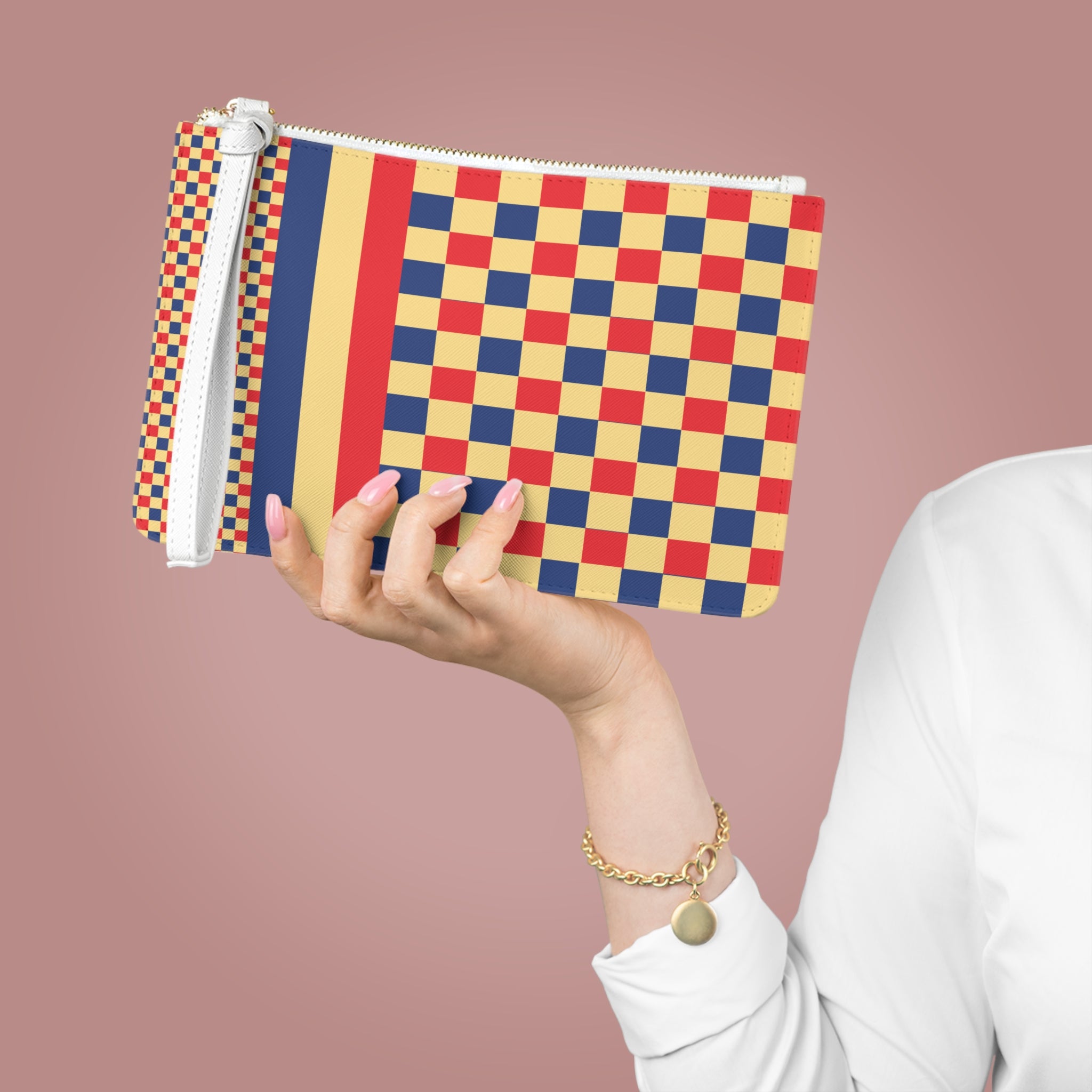 Colorblock Clutch Bag