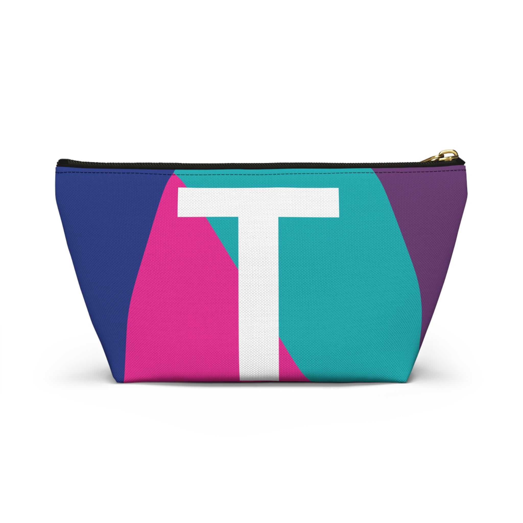 Colorblock Accessory Pouch — Monogram T T-Bottom Cosmetic Bag