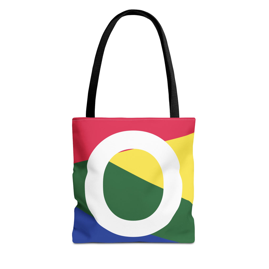Monogram 'O' Colorblock Tote Bag — Personalized Initial O Shoulder Tote