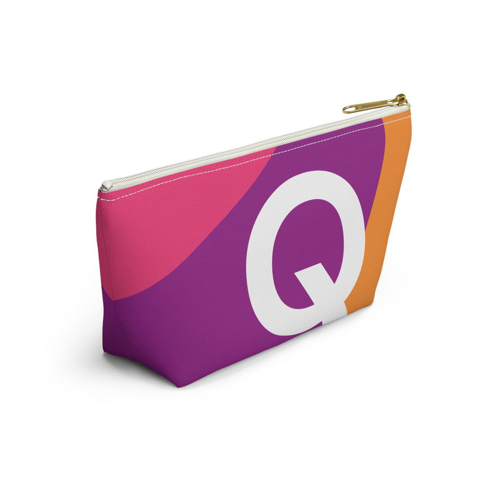 Colorblock Accessory Pouch — Monogram Q T-Bottom Cosmetic Bag